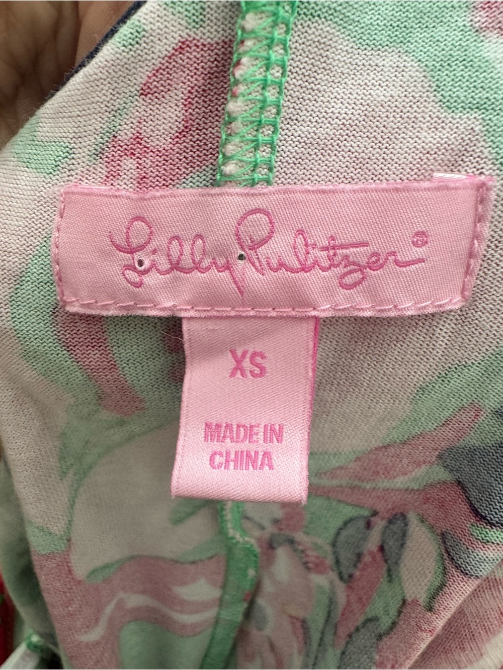 Lilly Pulitzer One-Shoulder Floral Mini Dress in Hot Pink and Green - Picture 3 of 5